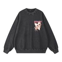 Maku -Cowdy Acid Wash Crew  - black